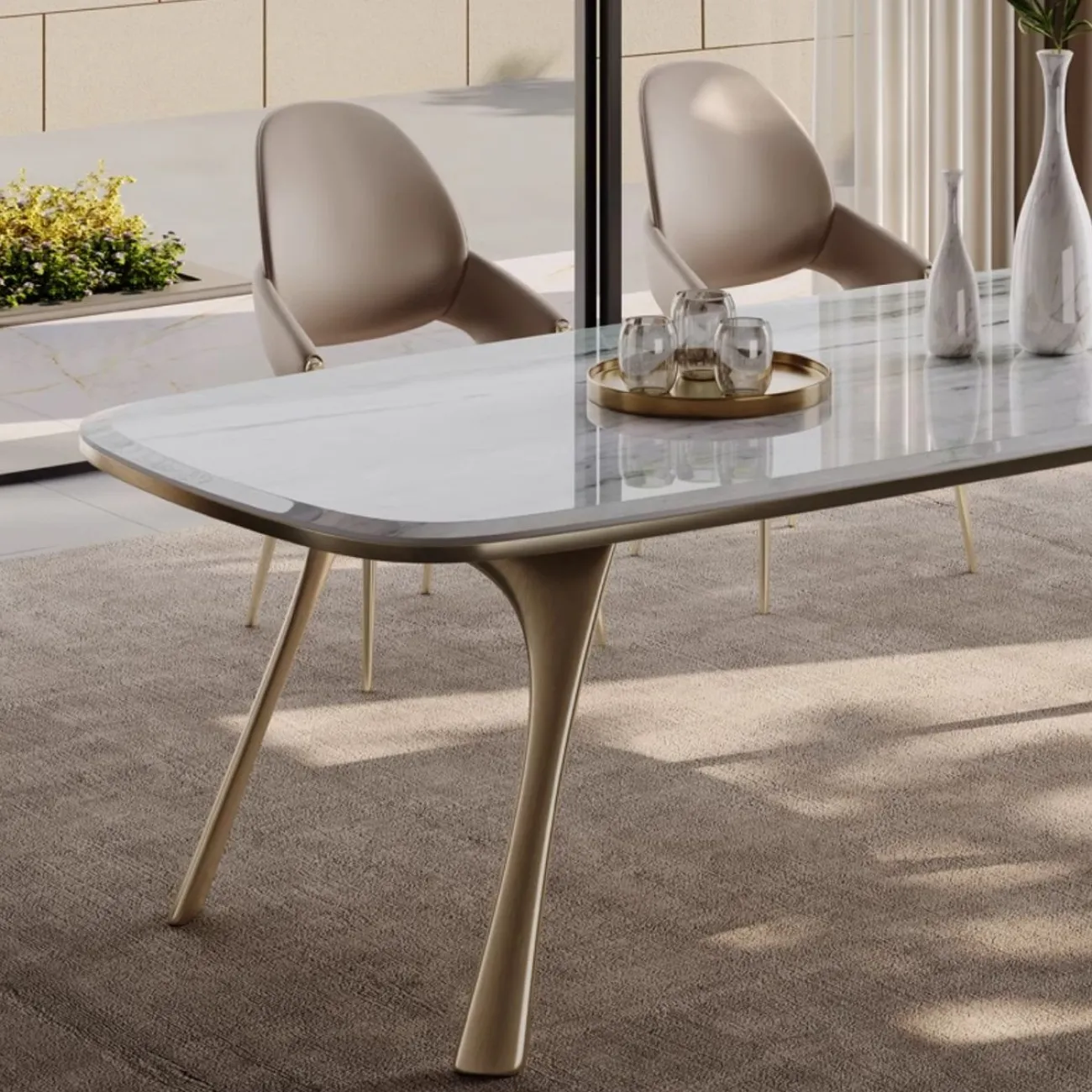 Обеденный стол из натурального роскошного камня BANG 36455-29