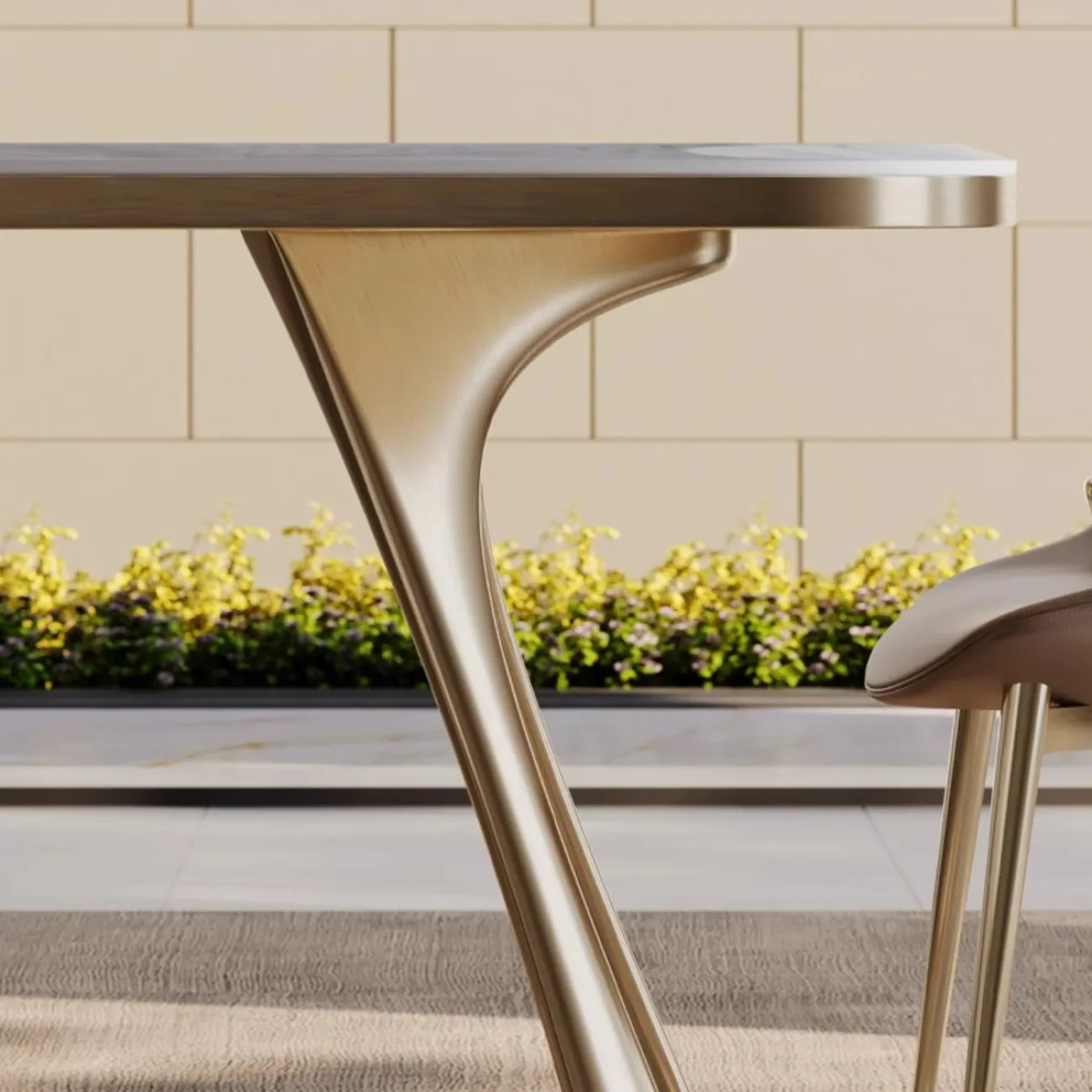 Обеденный стол из натурального роскошного камня BANG 36455-29