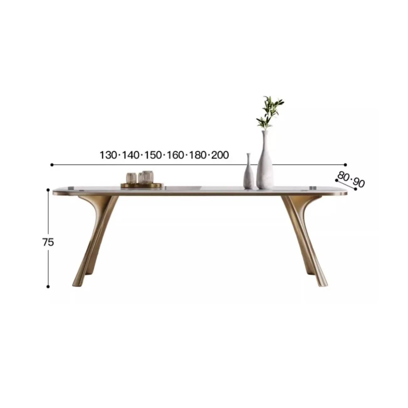 Обеденный стол из натурального роскошного камня BANG 36455-29