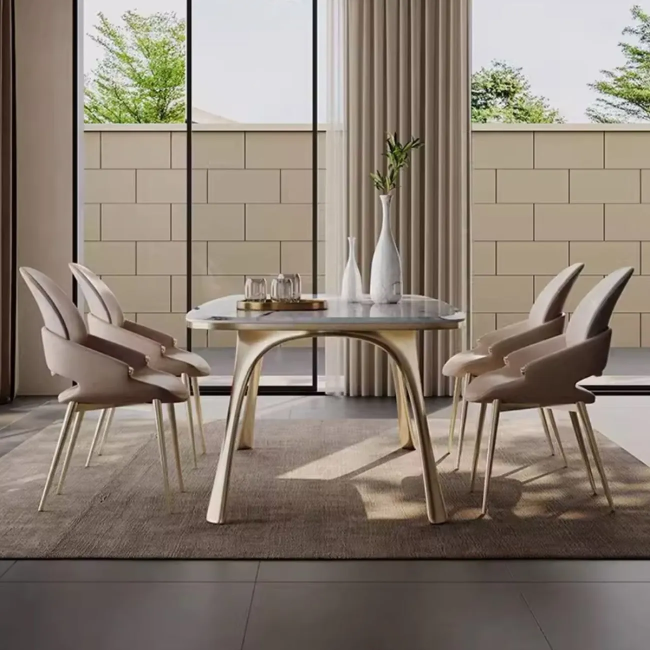 Обеденный стол из натурального роскошного камня BANG 36455-29