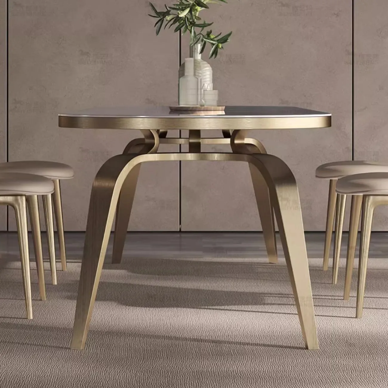 Итальянский каменный обеденный стол из мрамора BANG 36456-29 Итальянский каменный обеденный стол из мрамора BANG 36456-29