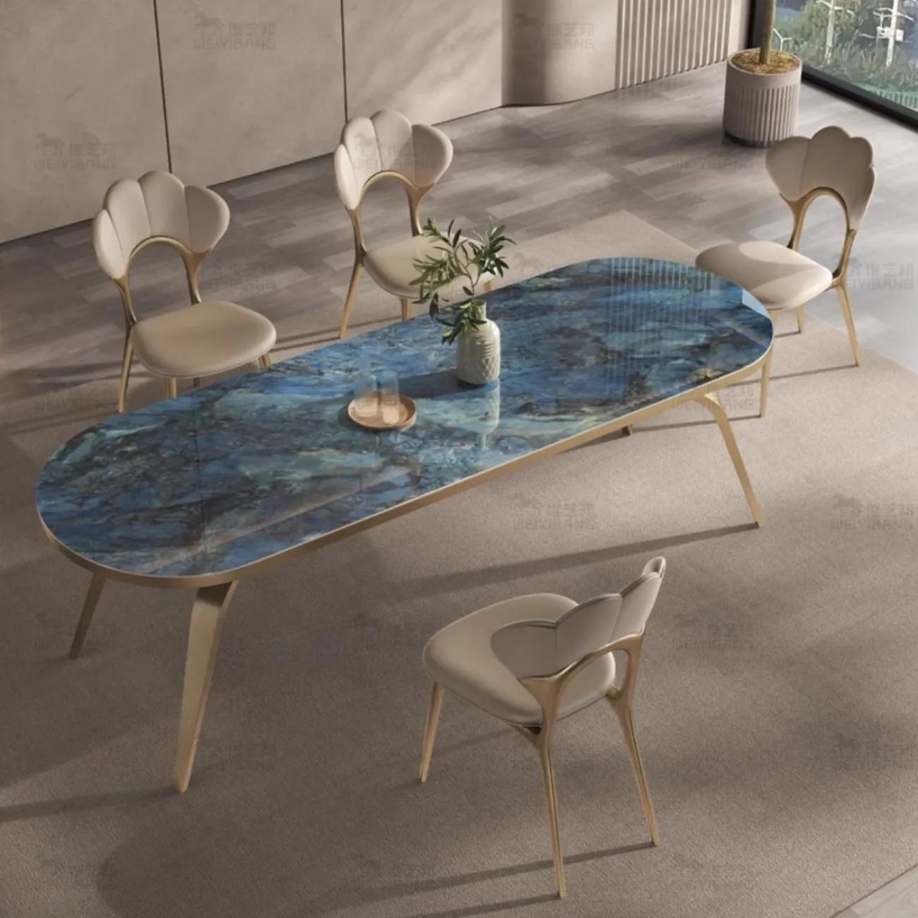 Итальянский каменный обеденный стол из мрамора BANG 36456-29 Итальянский каменный обеденный стол из мрамора BANG 36456-29