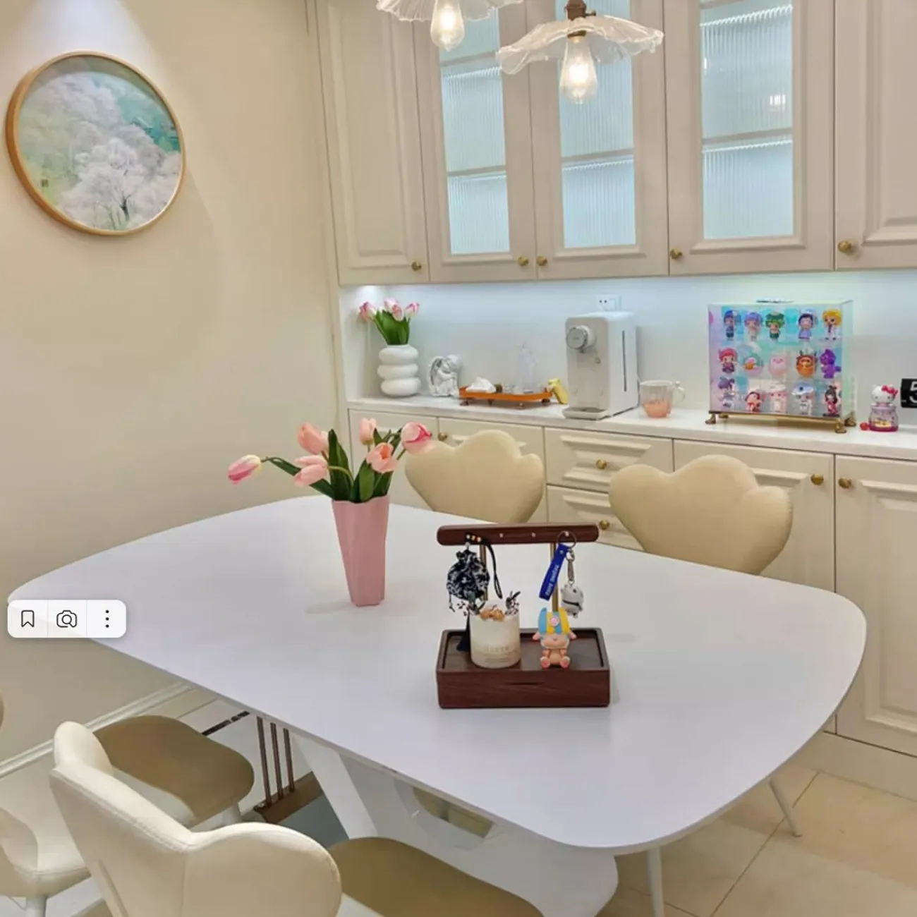 Обеденный стол из каменной плиты кремового цвета BANG 36457-29