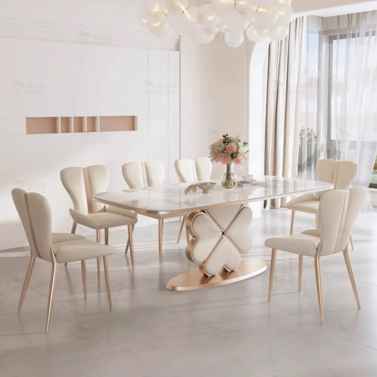 Легкий роскошный обеденный стол из каменной плиты BANG 36458-29