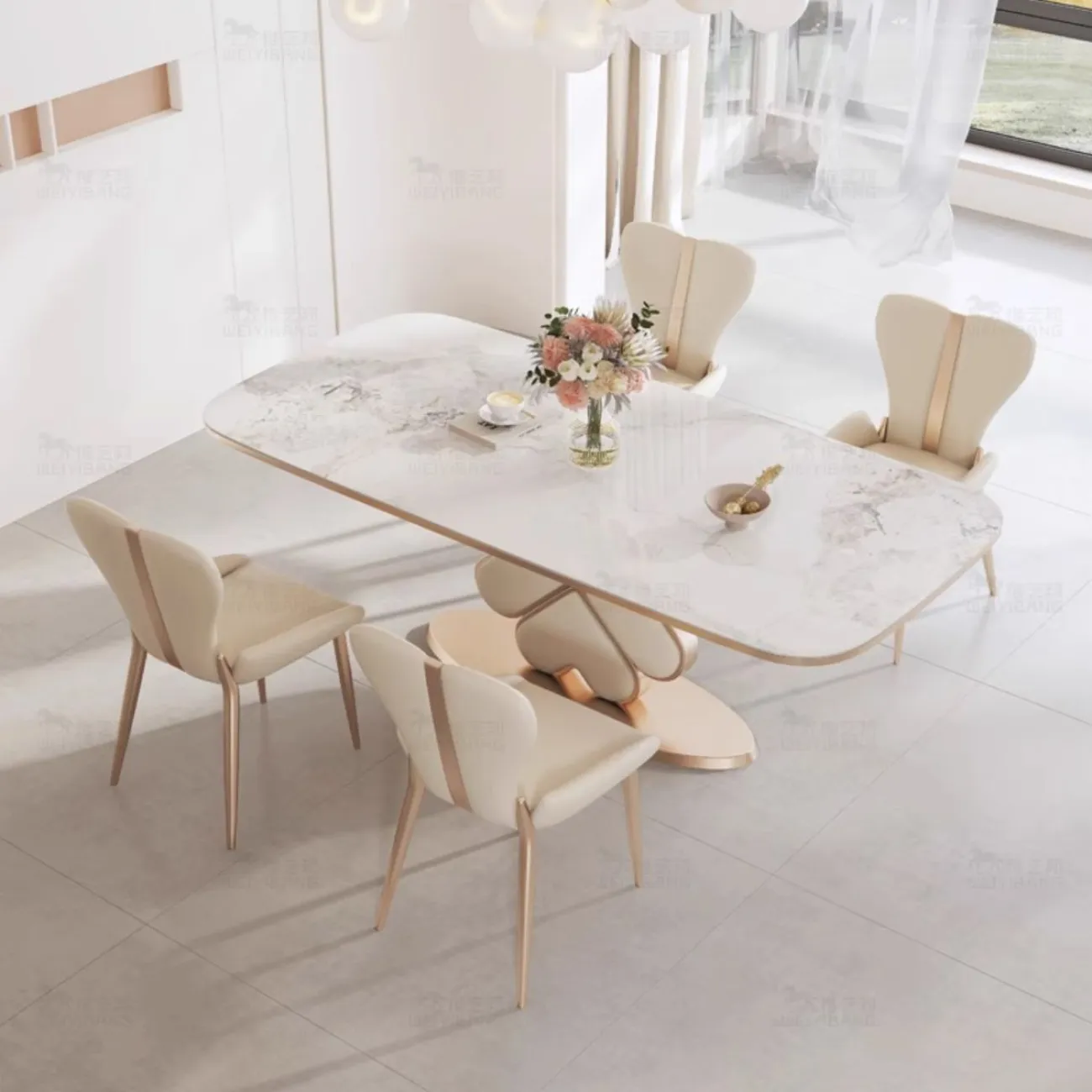 Легкий роскошный обеденный стол из каменной плиты BANG 36458-29