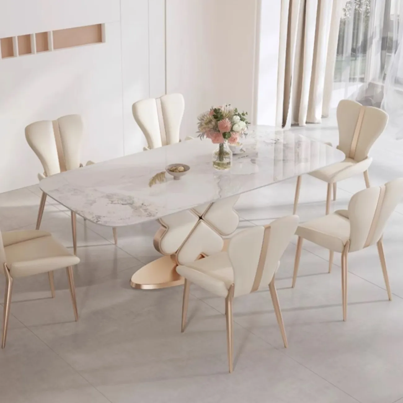 Легкий роскошный обеденный стол из каменной плиты BANG 36458-29