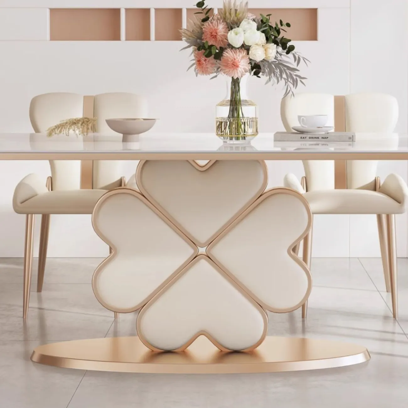 Легкий роскошный обеденный стол из каменной плиты BANG 36458-29