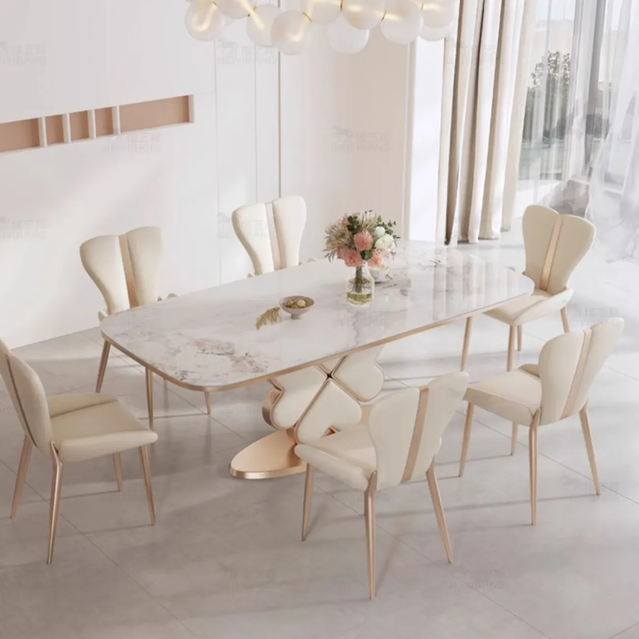 Легкий роскошный обеденный стол из каменной плиты BANG 36458-29