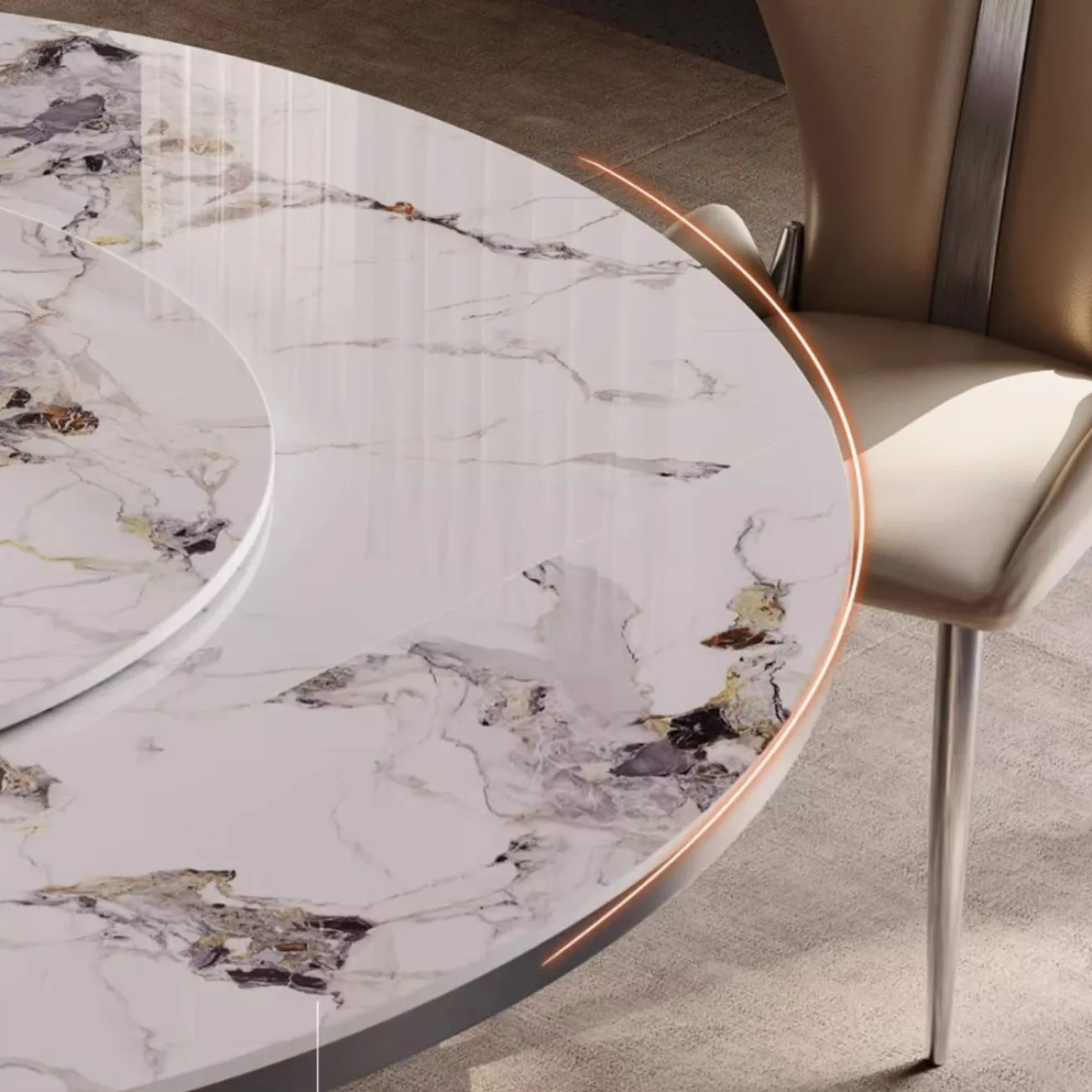 Выдвижной роскошный обеденный стол из натурального камня BANG 36459-29