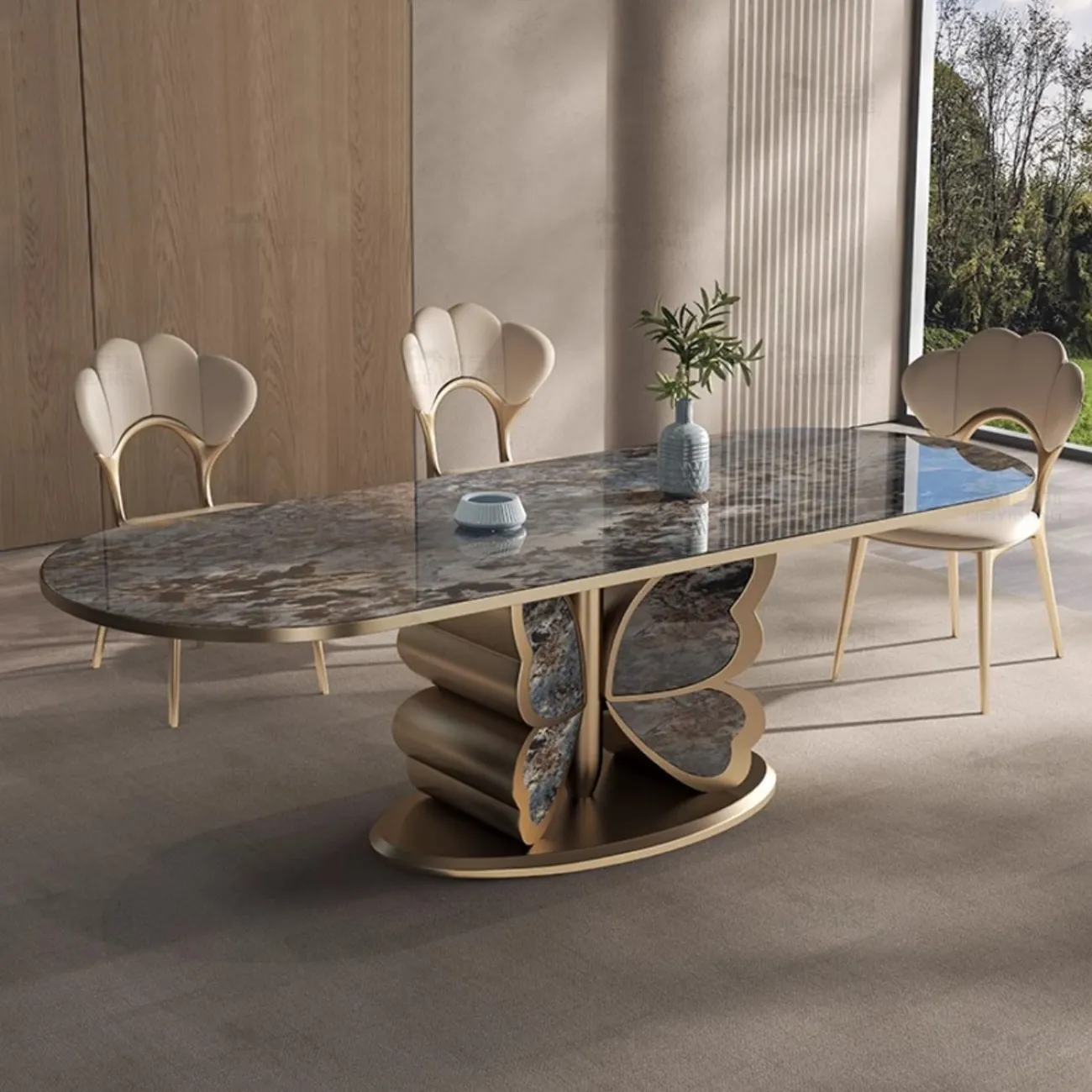 Роскошный мраморный обеденный стол высокого класса BANG 36460-29 Роскошный мраморный обеденный стол высокого класса BANG 36460-29