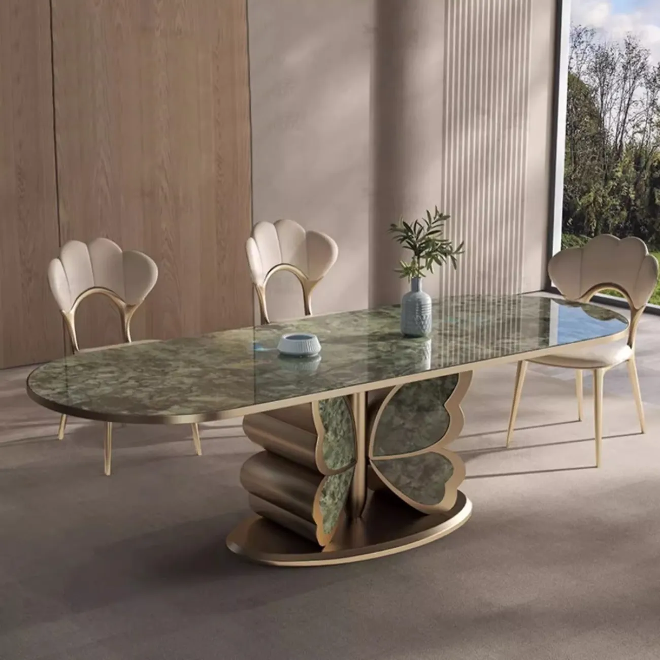 Роскошный мраморный обеденный стол высокого класса BANG 36460-29 Роскошный мраморный обеденный стол высокого класса BANG 36460-29