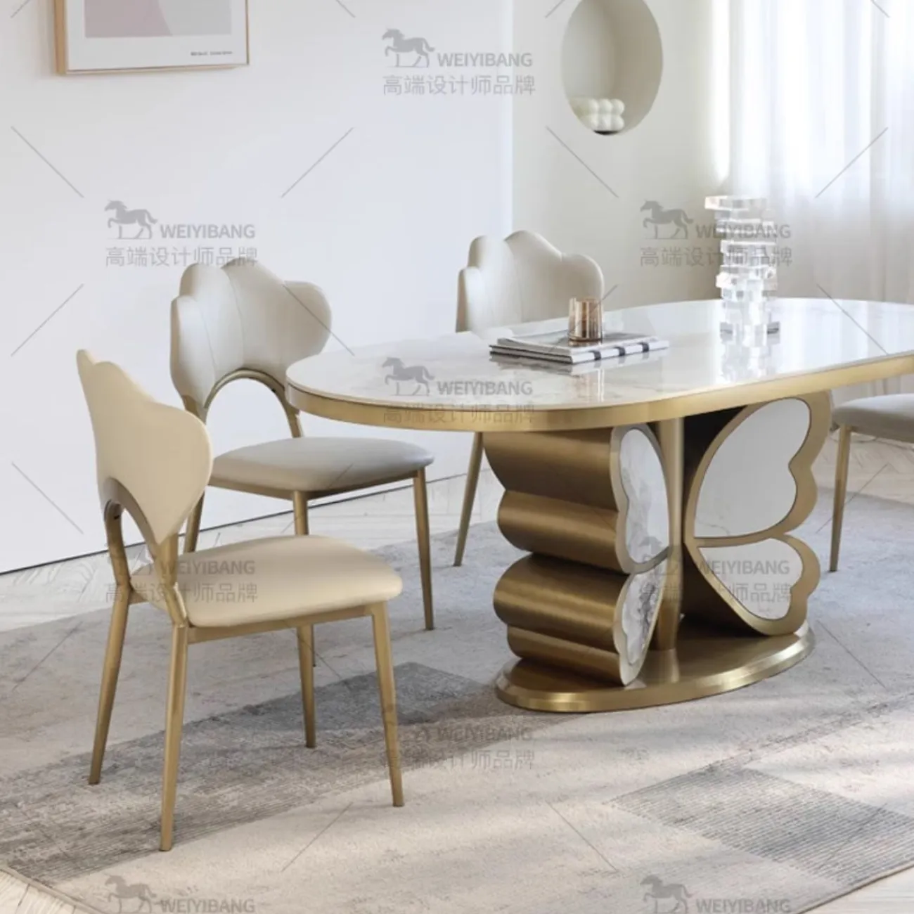 Роскошный мраморный обеденный стол высокого класса BANG 36460-29 Роскошный мраморный обеденный стол высокого класса BANG 36460-29