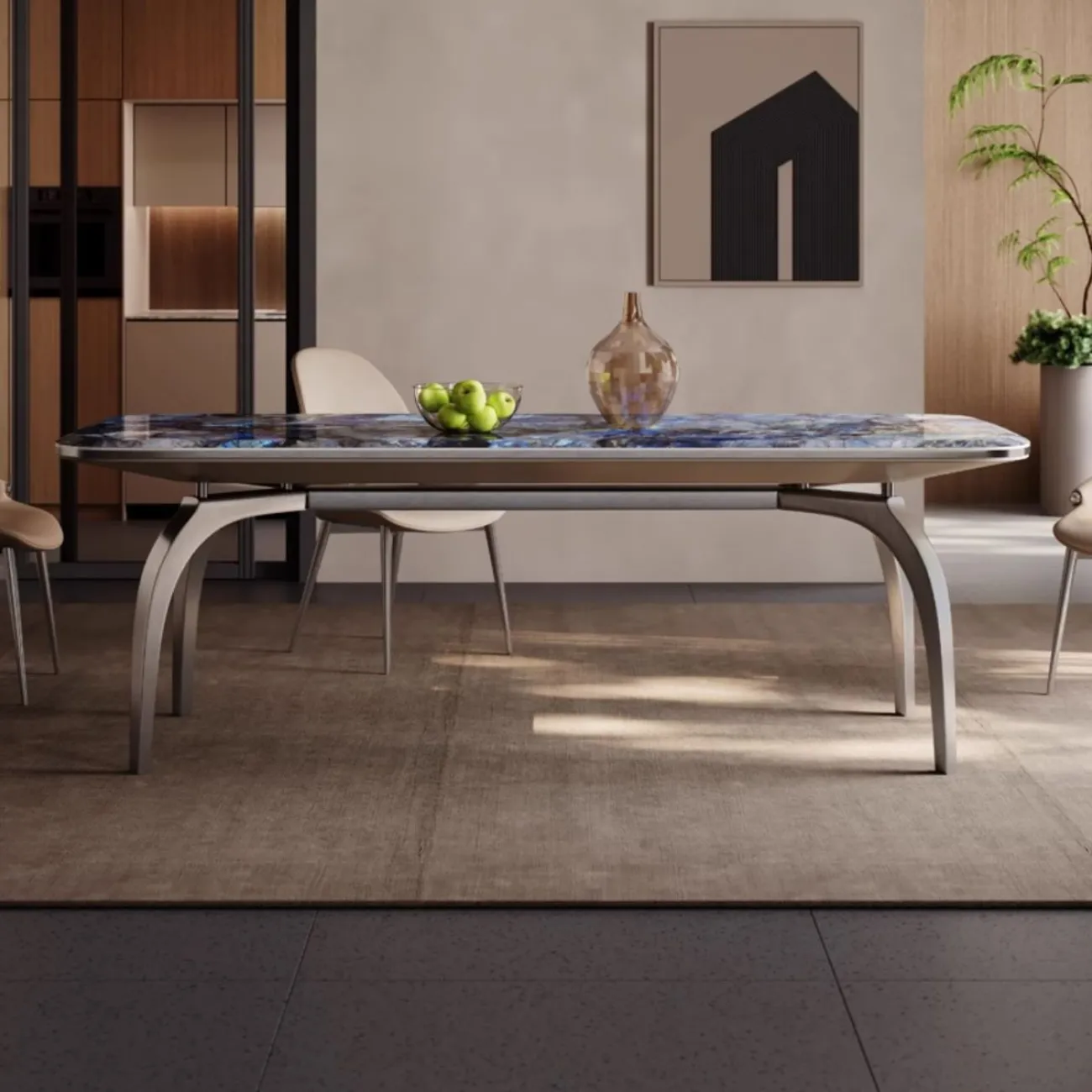 Обеденный стол из роскошного мрамора BANG 36462-29 Обеденный стол из роскошного мрамора BANG 36462-29