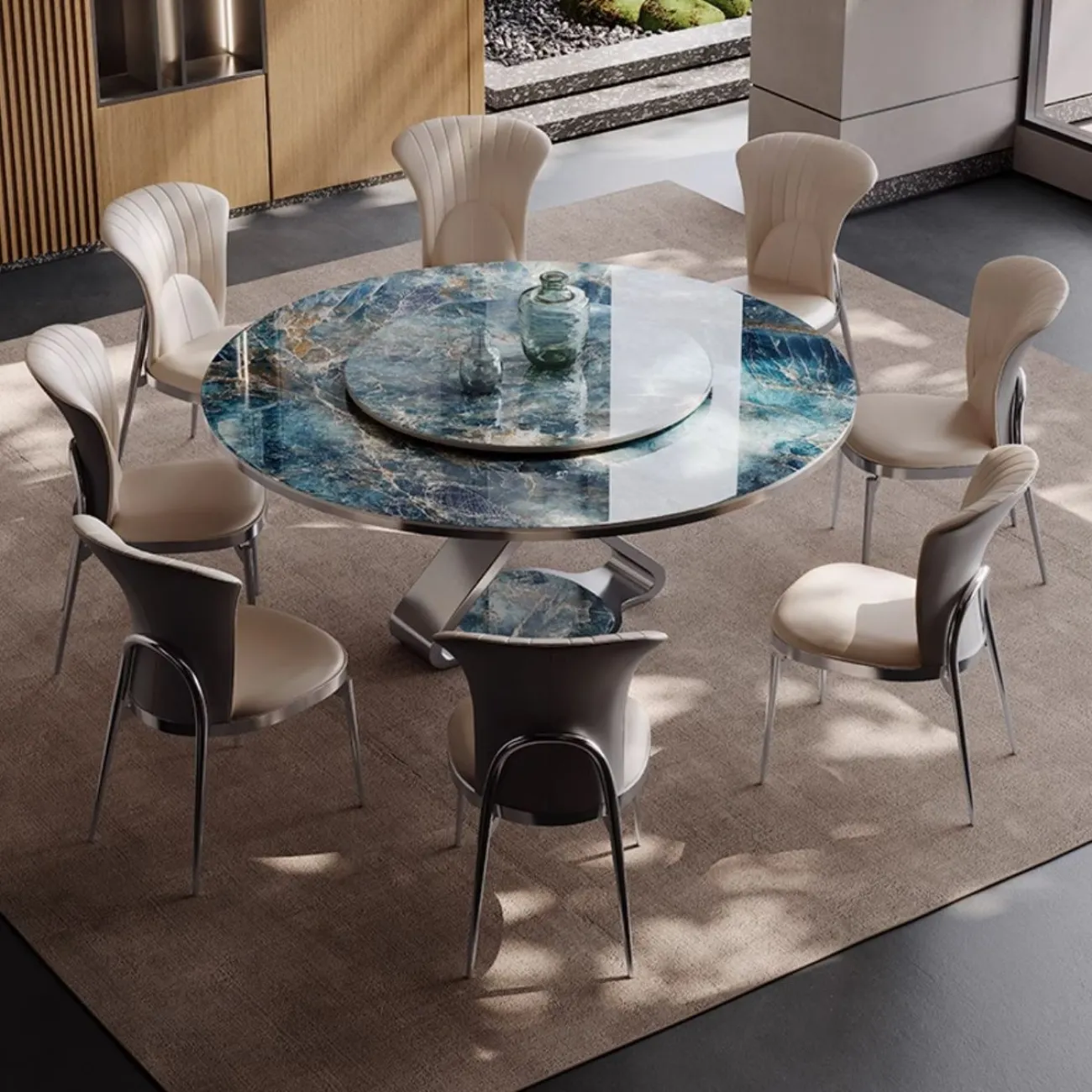 Обеденный круглый стол с поворотным столом BANG 36463-29 Обеденный круглый стол с поворотным столом BANG 36463-29