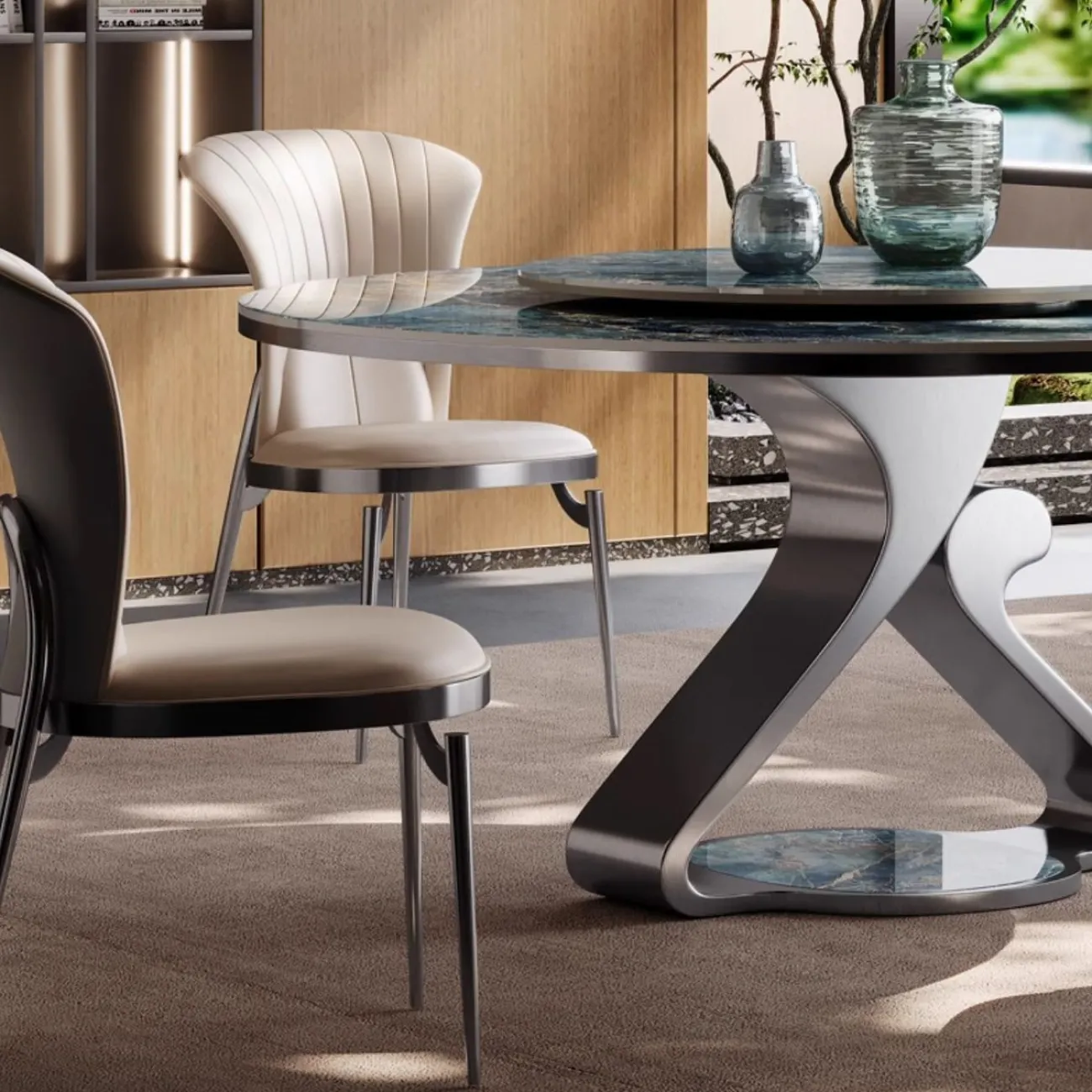 Обеденный круглый стол с поворотным столом BANG 36463-29 Обеденный круглый стол с поворотным столом BANG 36463-29