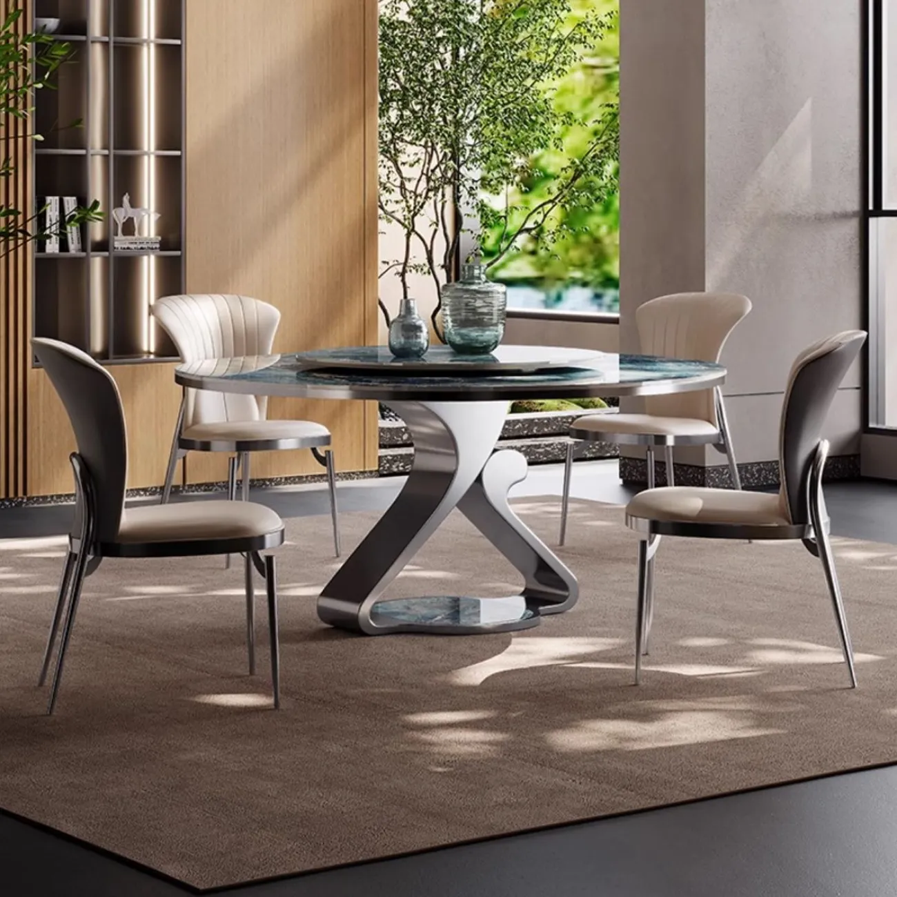 Обеденный круглый стол с поворотным столом BANG 36463-29 Обеденный круглый стол с поворотным столом BANG 36463-29