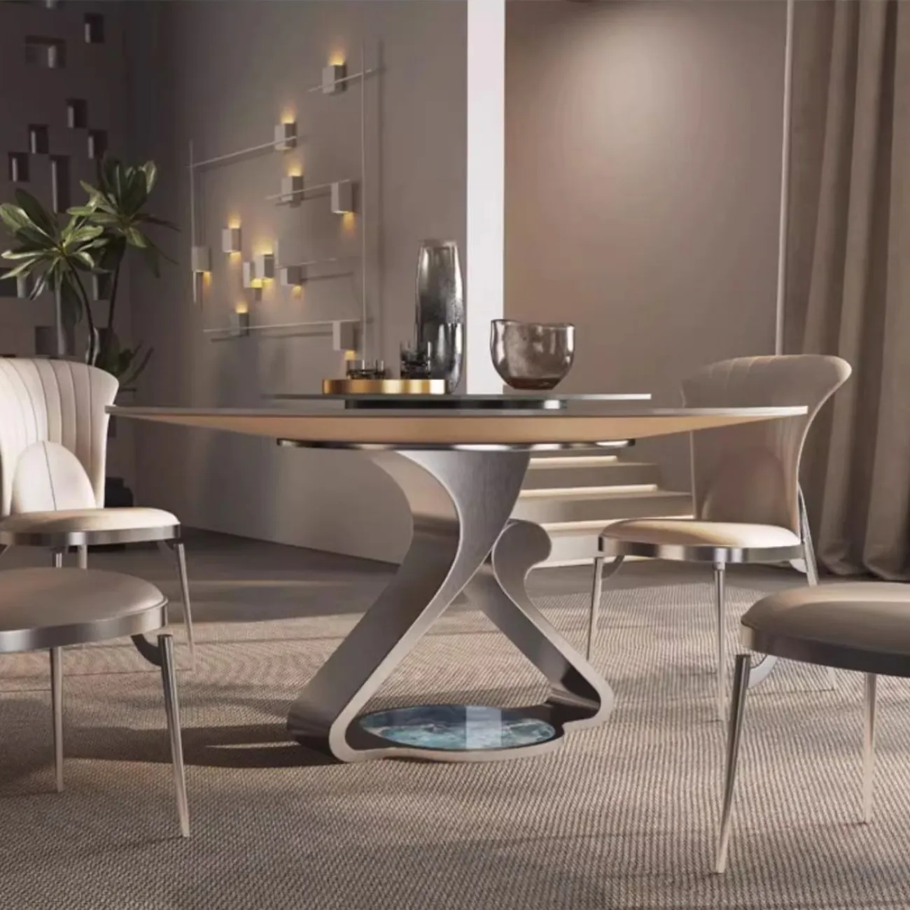 Обеденный круглый стол с поворотным столом BANG 36463-29 Обеденный круглый стол с поворотным столом BANG 36463-29