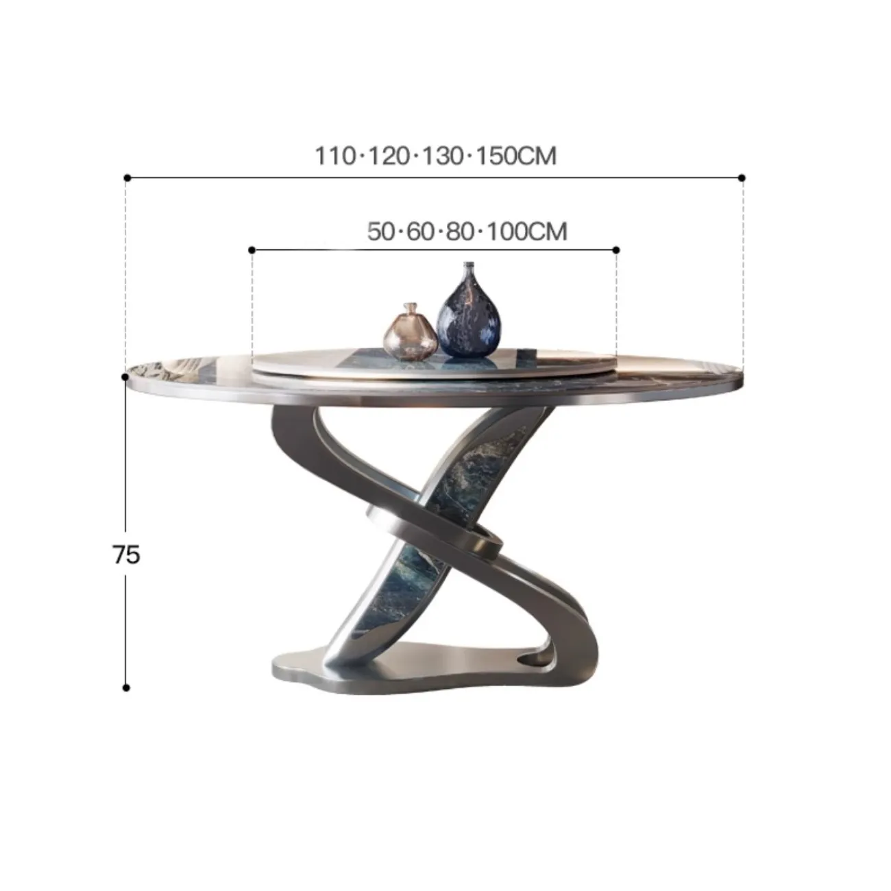 Обеденный круглый стол с поворотным столом BANG 36464-29