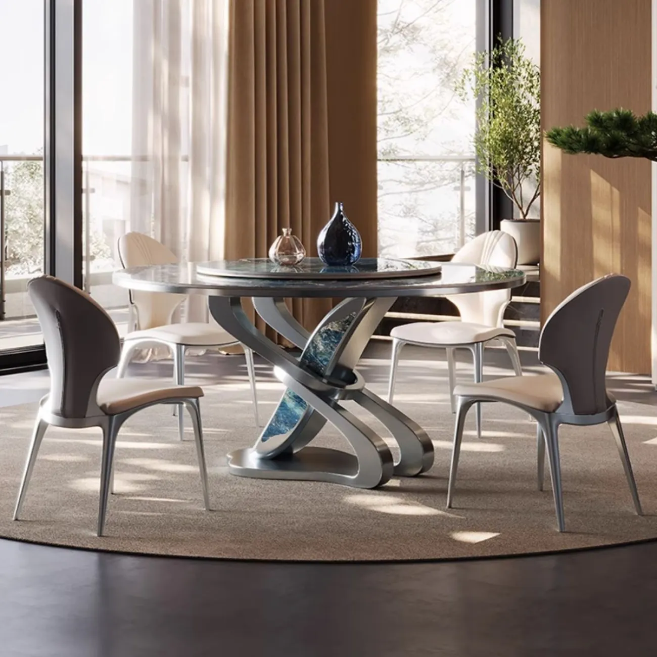 Обеденный круглый стол с поворотным столом BANG 36464-29