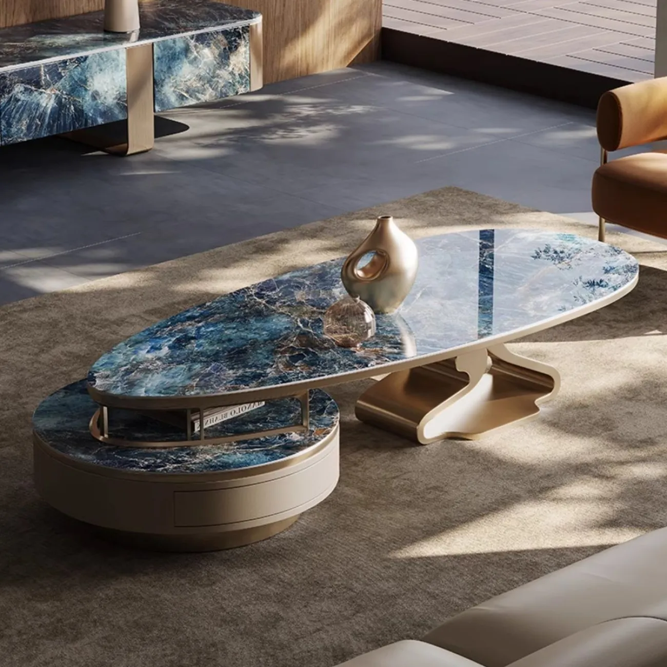 Современный роскошный журнальный столик из нержавеющей стали BANG 36465-29