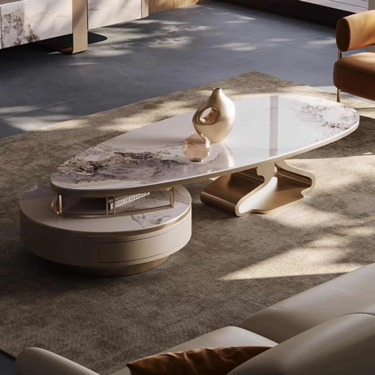 Современный роскошный журнальный столик из нержавеющей стали BANG 36465-29