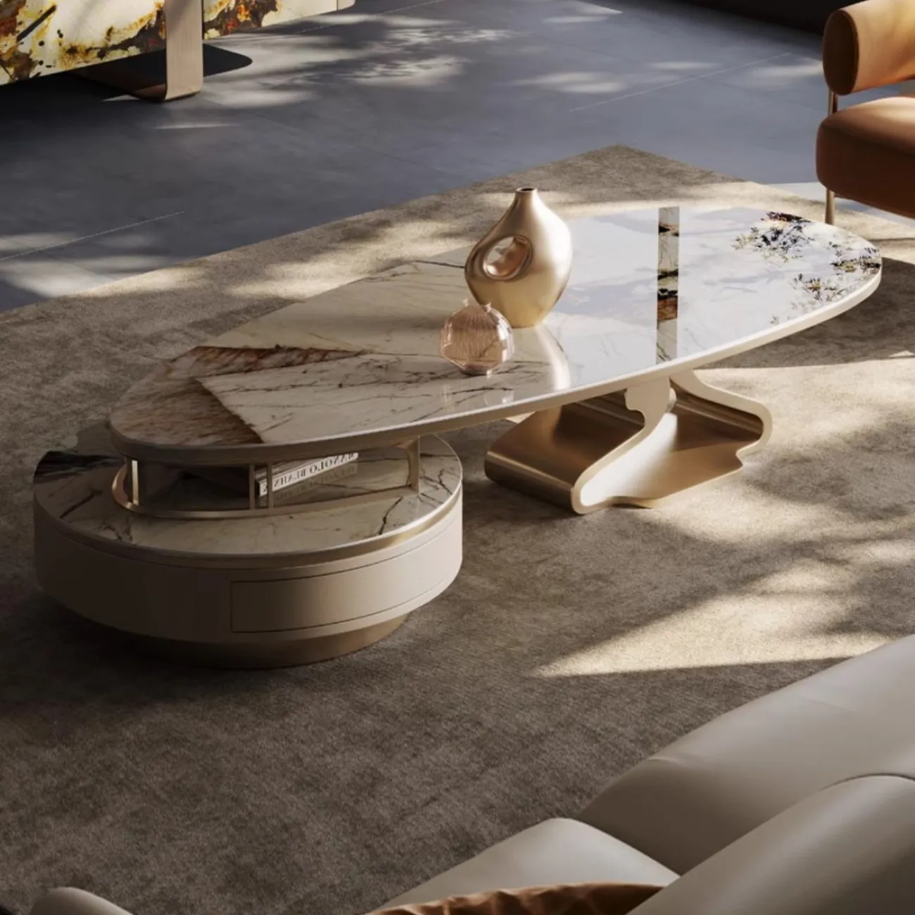 Современный роскошный журнальный столик из нержавеющей стали BANG 36465-29