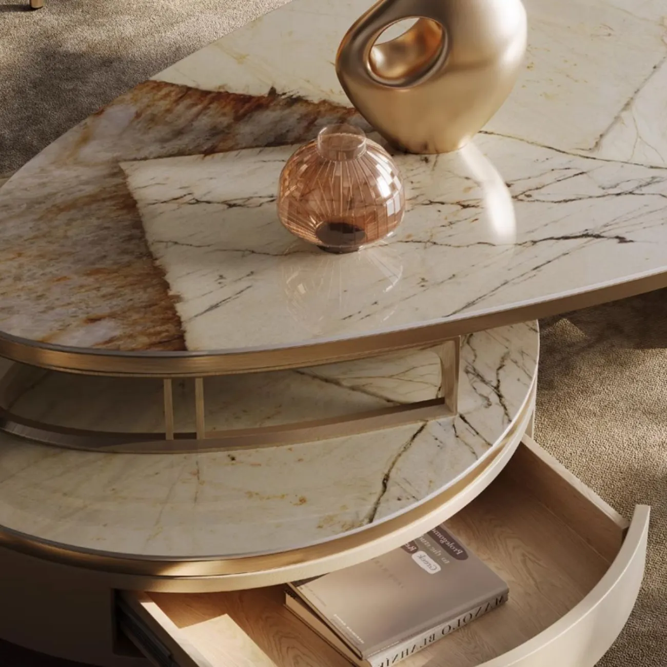 Современный роскошный журнальный столик из нержавеющей стали BANG 36465-29