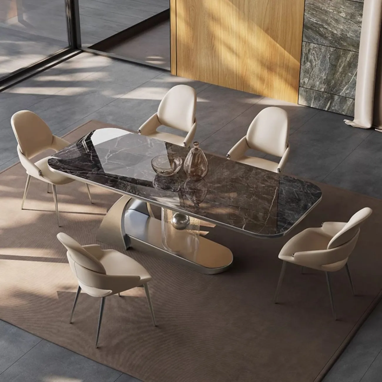 Роскошный каменный обеденный стол из каменной плиты BANG 36466-29