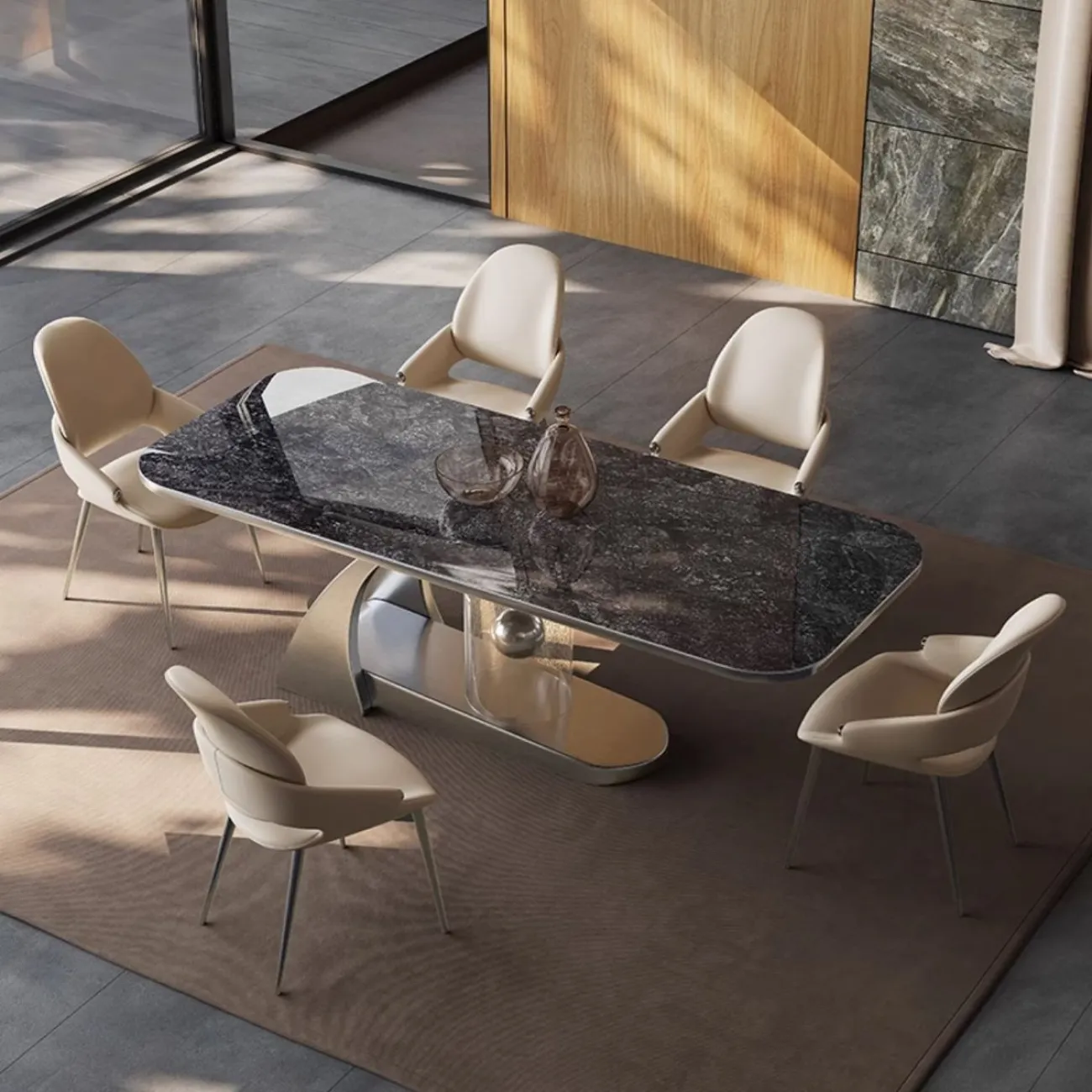 Роскошный каменный обеденный стол из каменной плиты BANG 36466-29