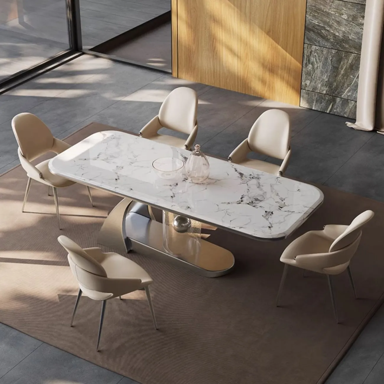 Роскошный каменный обеденный стол из каменной плиты BANG 36466-29