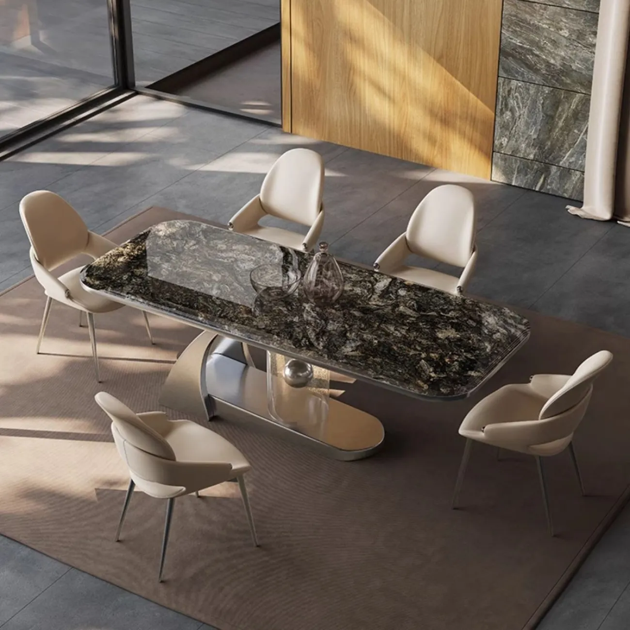 Роскошный каменный обеденный стол из каменной плиты BANG 36466-29