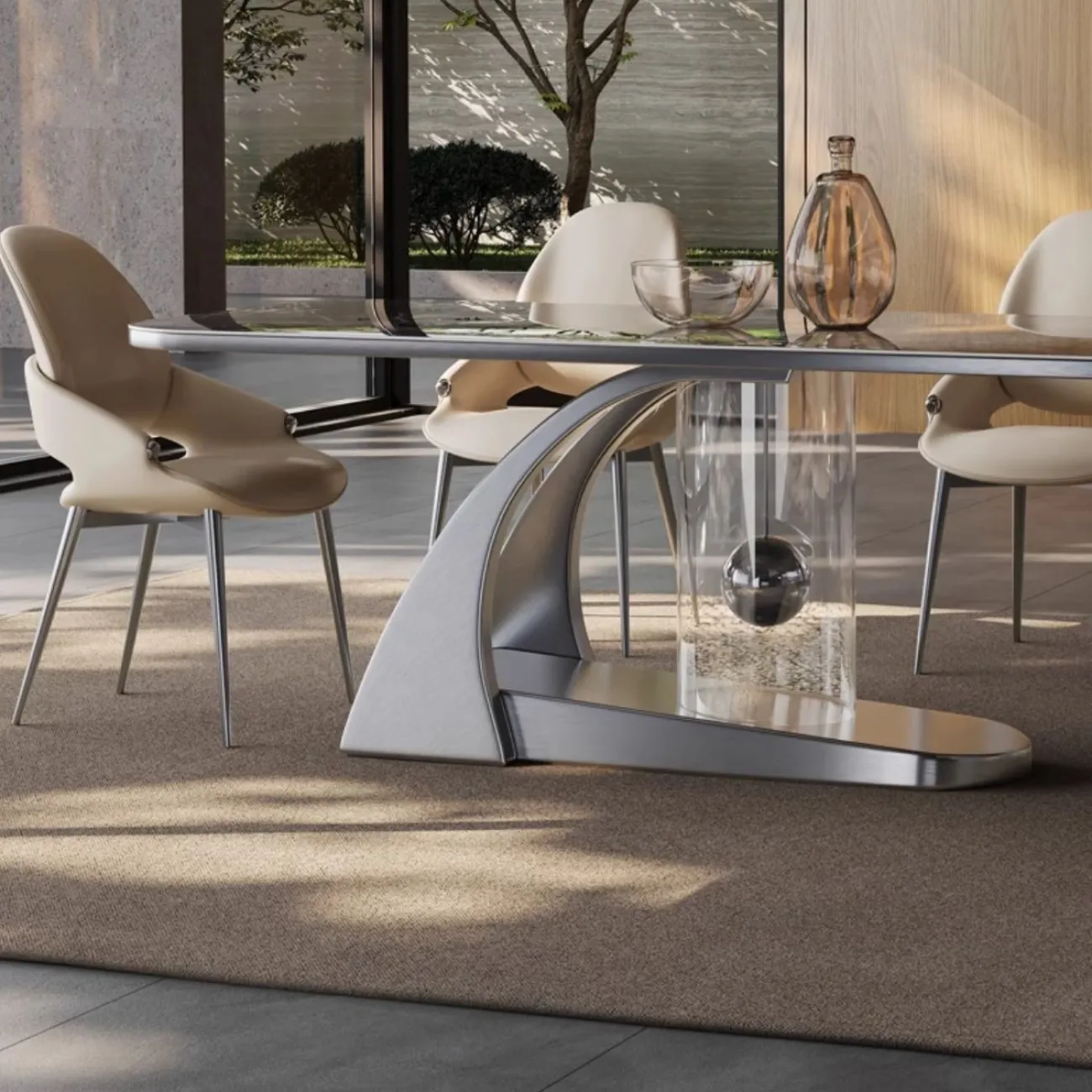 Роскошный каменный обеденный стол из каменной плиты BANG 36466-29