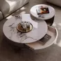 Роскошный круглый журнальный столик из каменной плиты BANG 36469-29