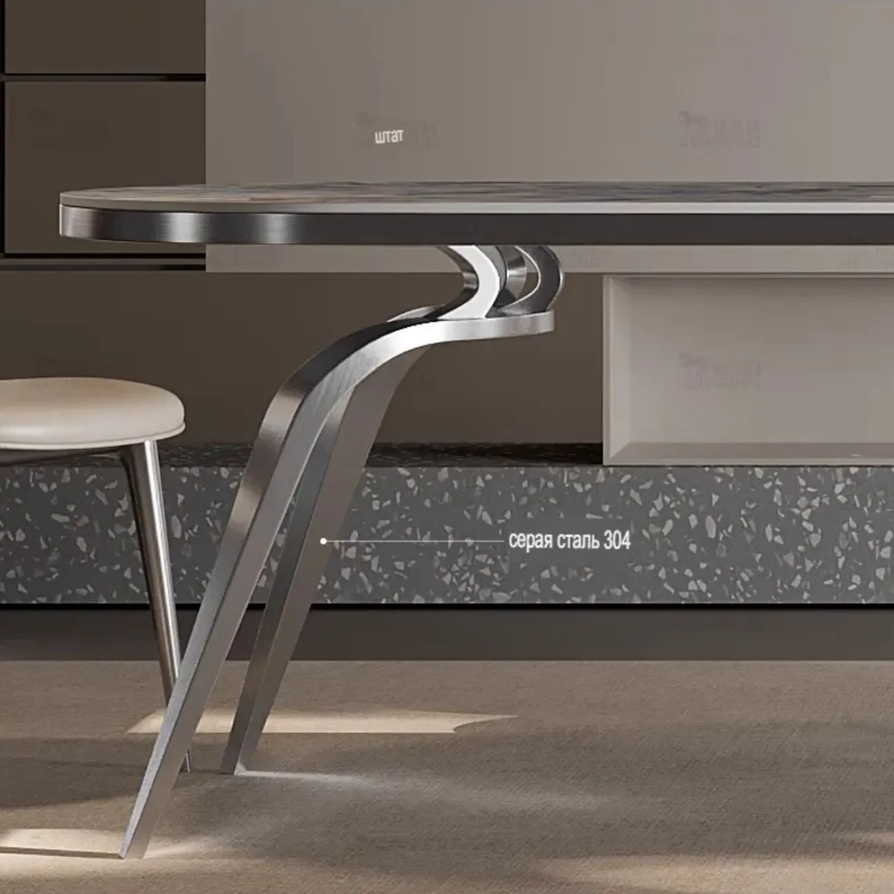 Роскошный мраморный обеденный стол BANG 36472-29