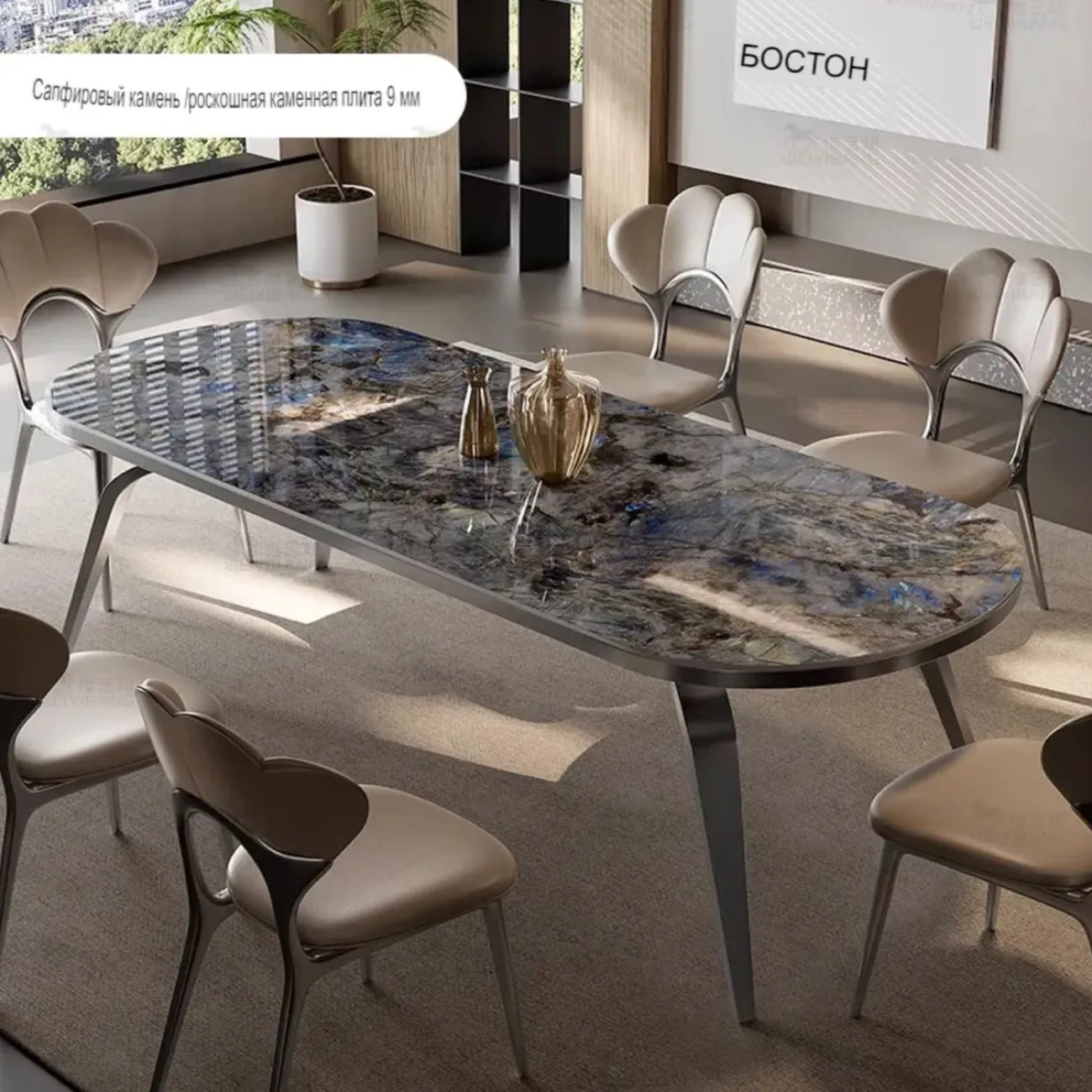 Роскошный мраморный обеденный стол BANG 36472-29