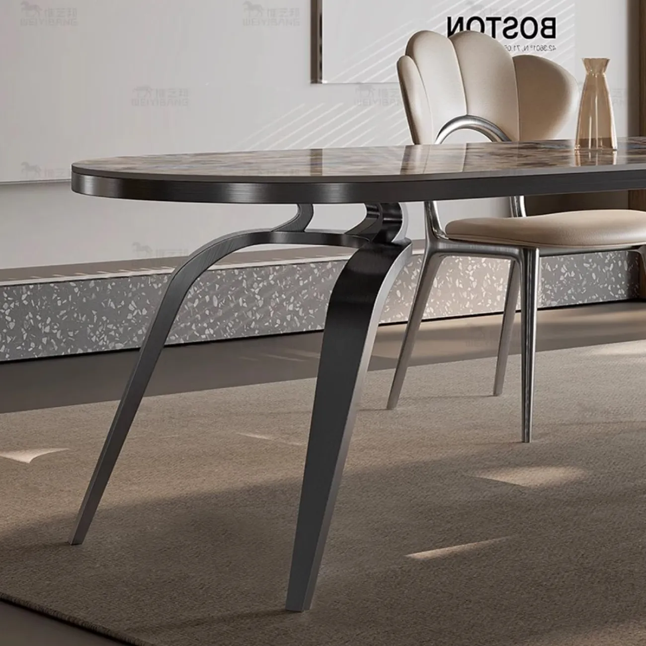 Роскошный мраморный обеденный стол BANG 36472-29