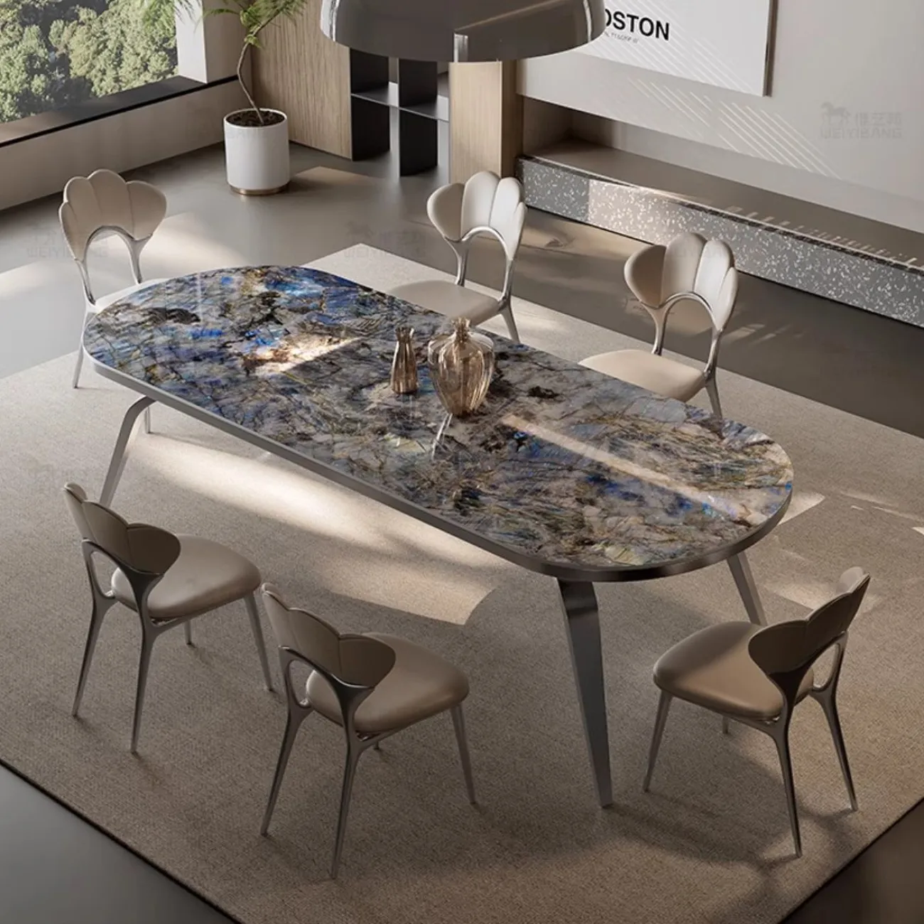 Роскошный мраморный обеденный стол BANG 36472-29