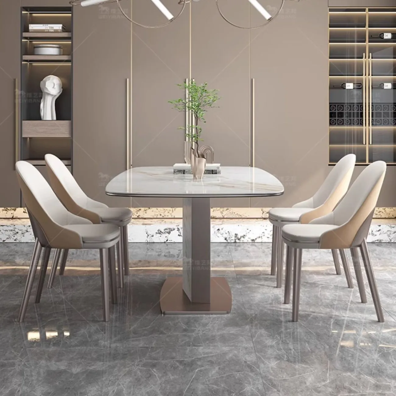 Легкий роскошный обеденный стол из каменной плиты BANG 36474-29