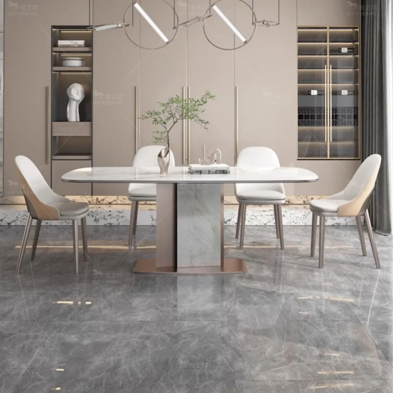 Легкий роскошный обеденный стол из каменной плиты BANG 36474-29