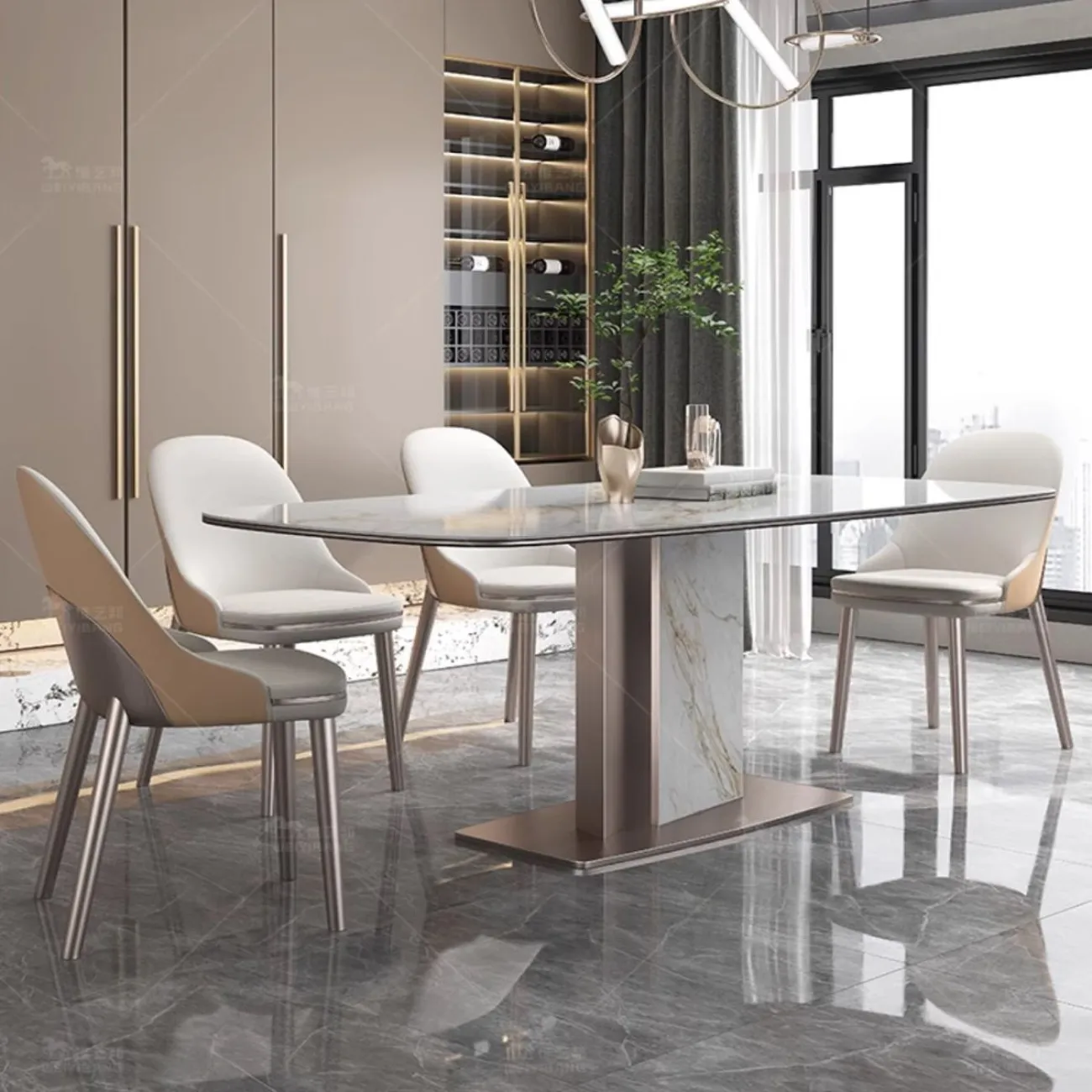 Легкий роскошный обеденный стол из каменной плиты BANG 36474-29