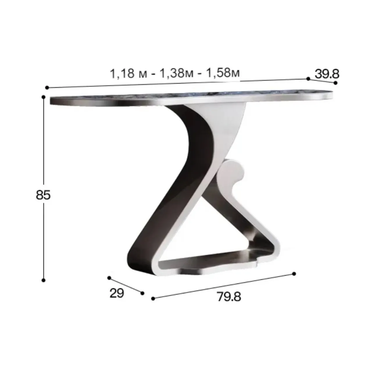 Роскошный консольный столик из натурального камня BANG 36476-29