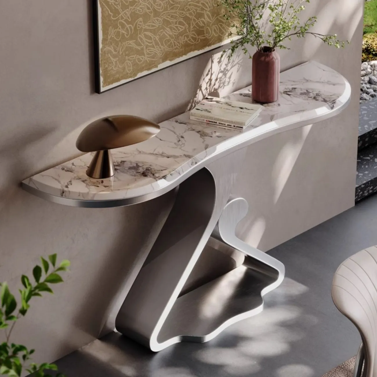 Роскошный консольный столик из натурального камня BANG 36476-29