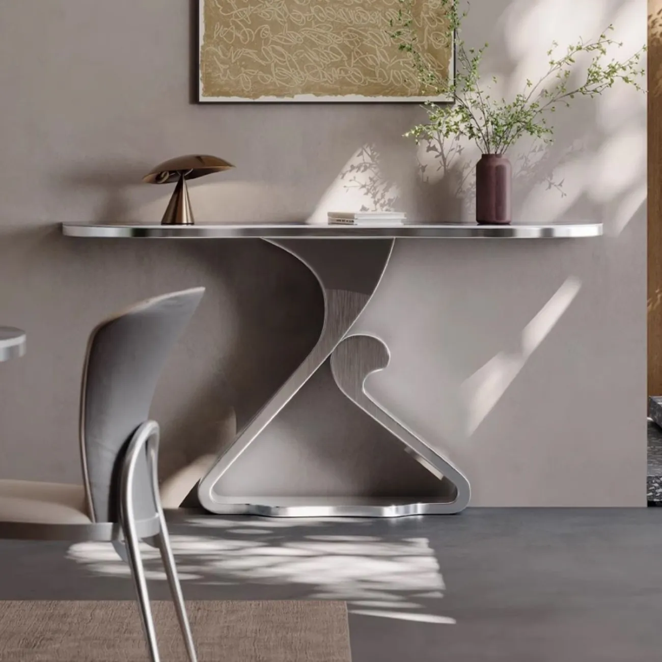 Роскошный консольный столик из натурального камня BANG 36476-29