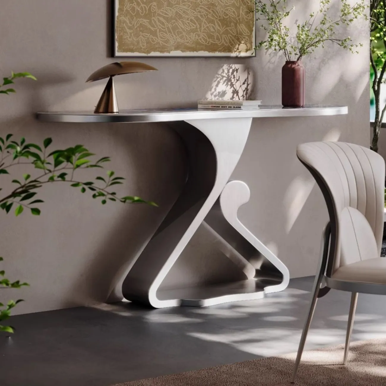 Роскошный консольный столик из натурального камня BANG 36476-29