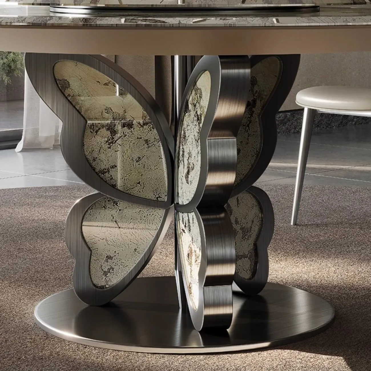 Круглый обеденный стол из натурального камня BANG 36477-29