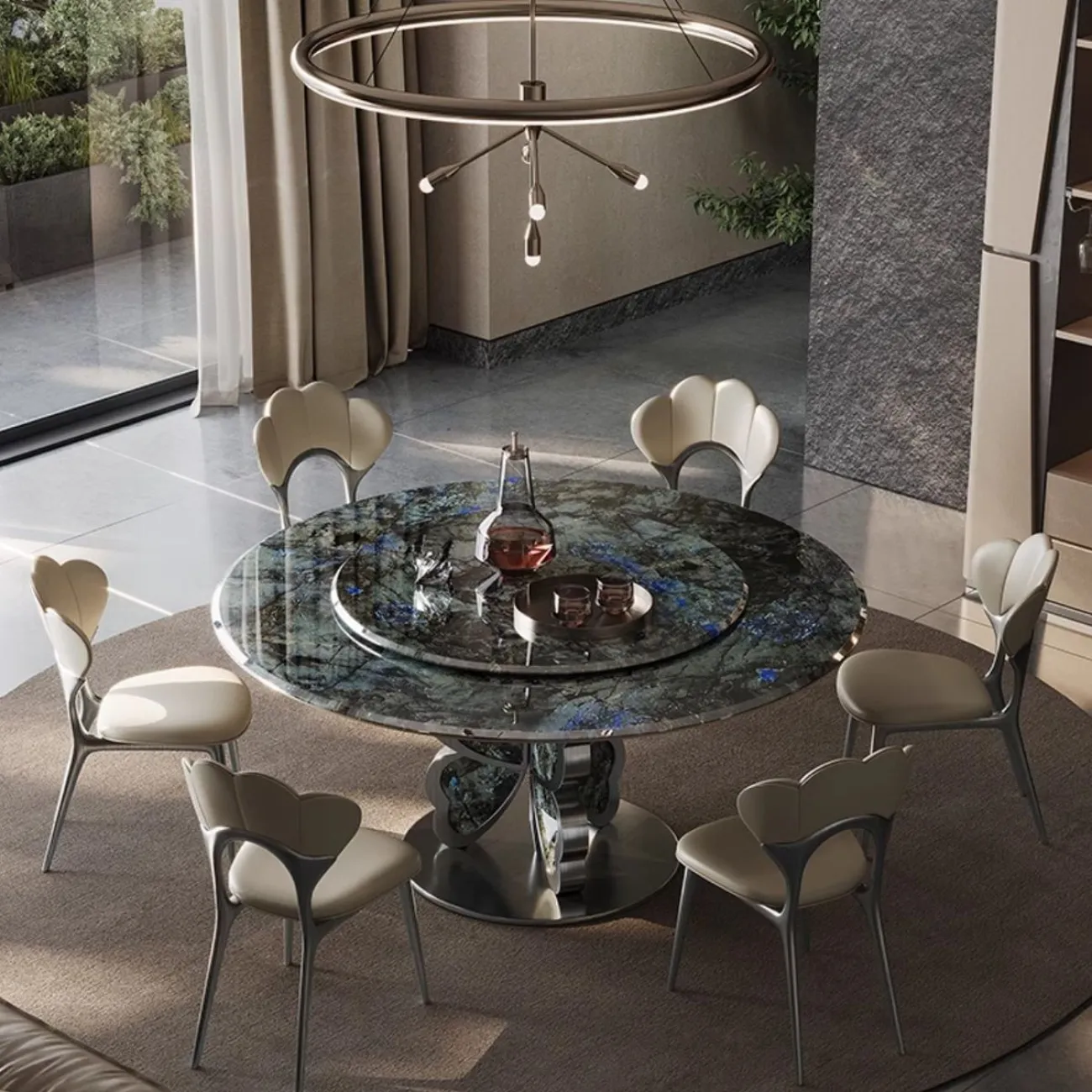 Круглый обеденный стол из натурального камня BANG 36477-29