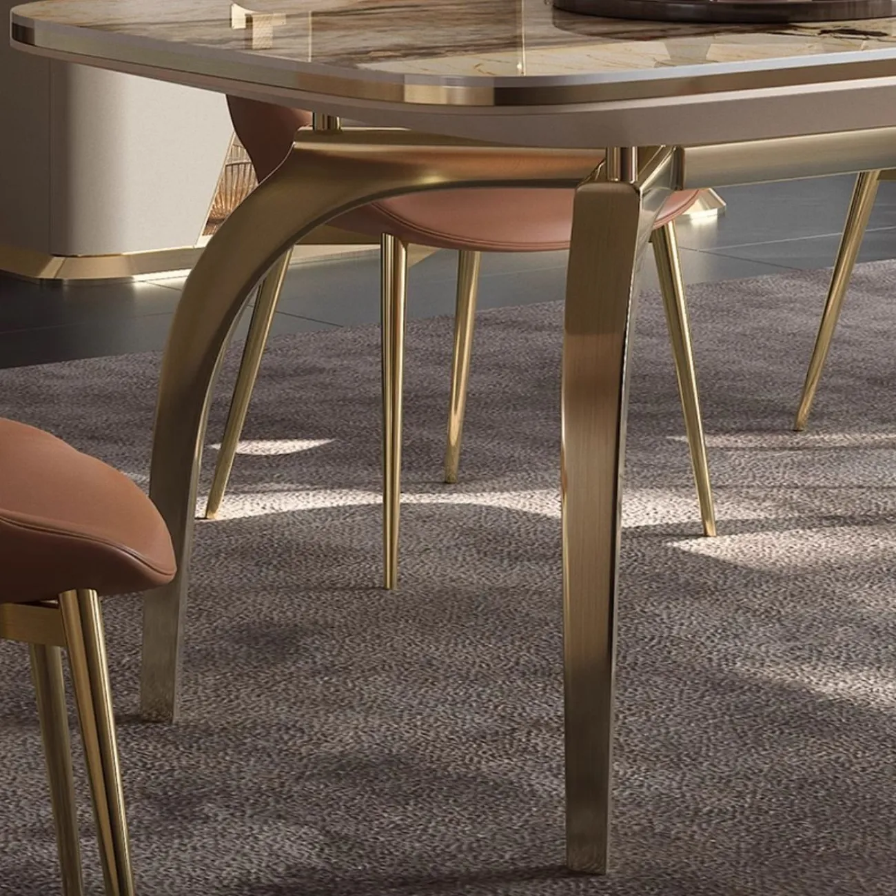 Легкий роскошный обеденный стол из натурального камня BANG 36478-29