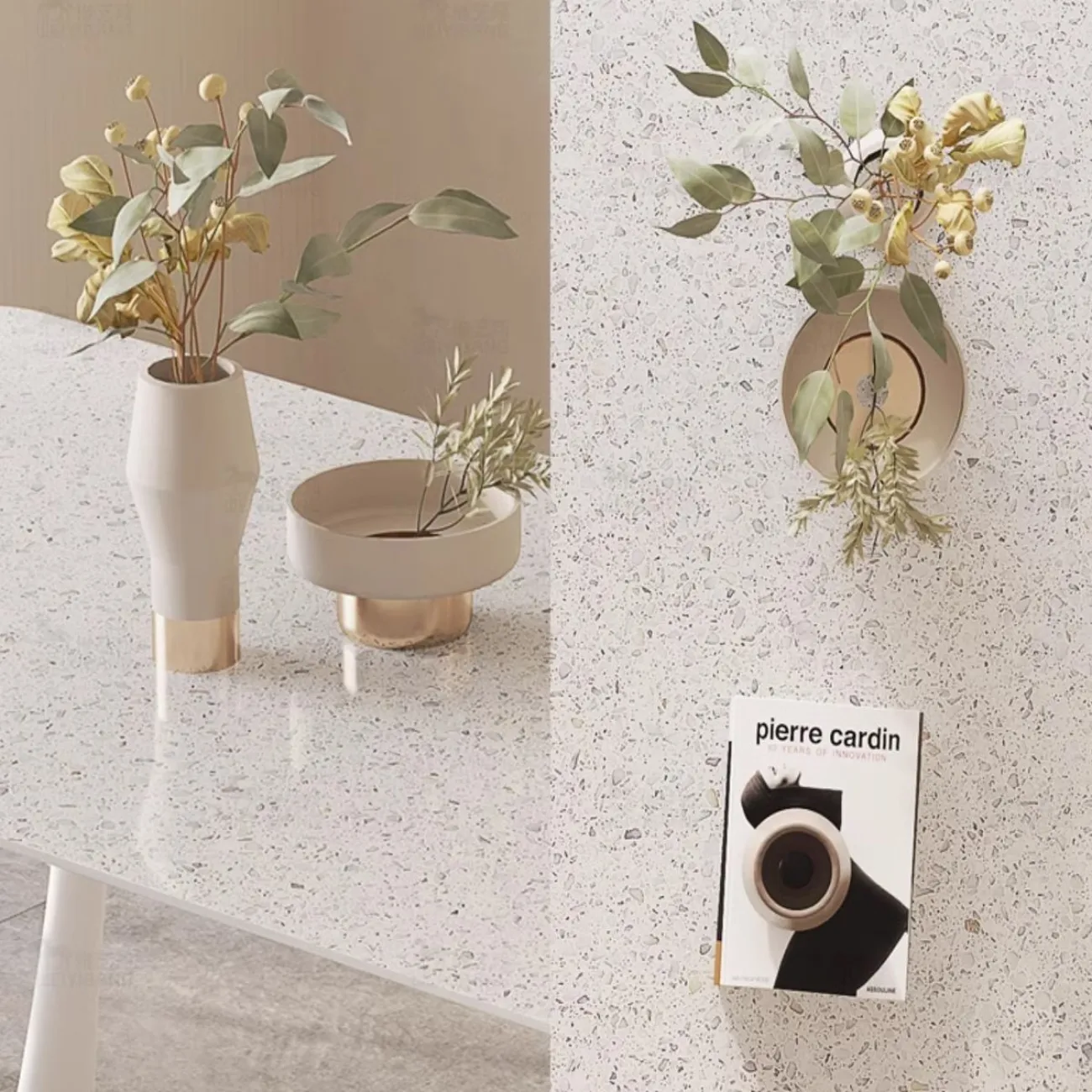 Обеденный стол прямоугольной формы из натурального камня BANG 36479-29 Обеденный стол прямоугольной формы из натурального камня BANG 36479-29