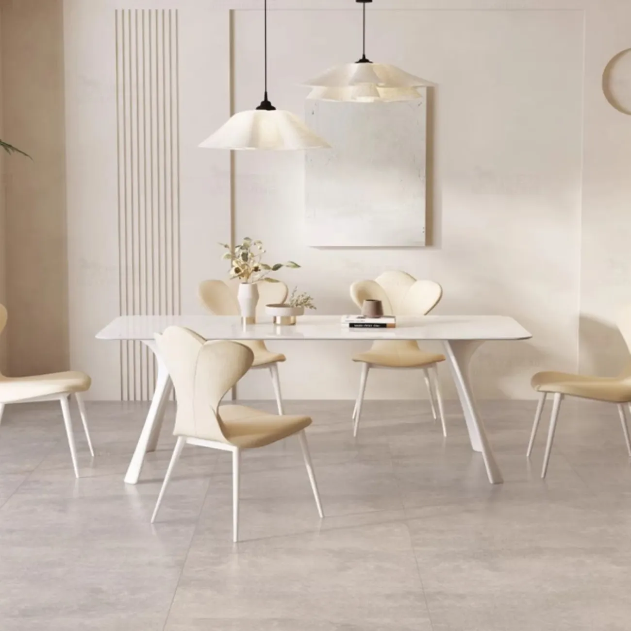 Обеденный стол прямоугольной формы из натурального камня BANG 36479-29 Обеденный стол прямоугольной формы из натурального камня BANG 36479-29