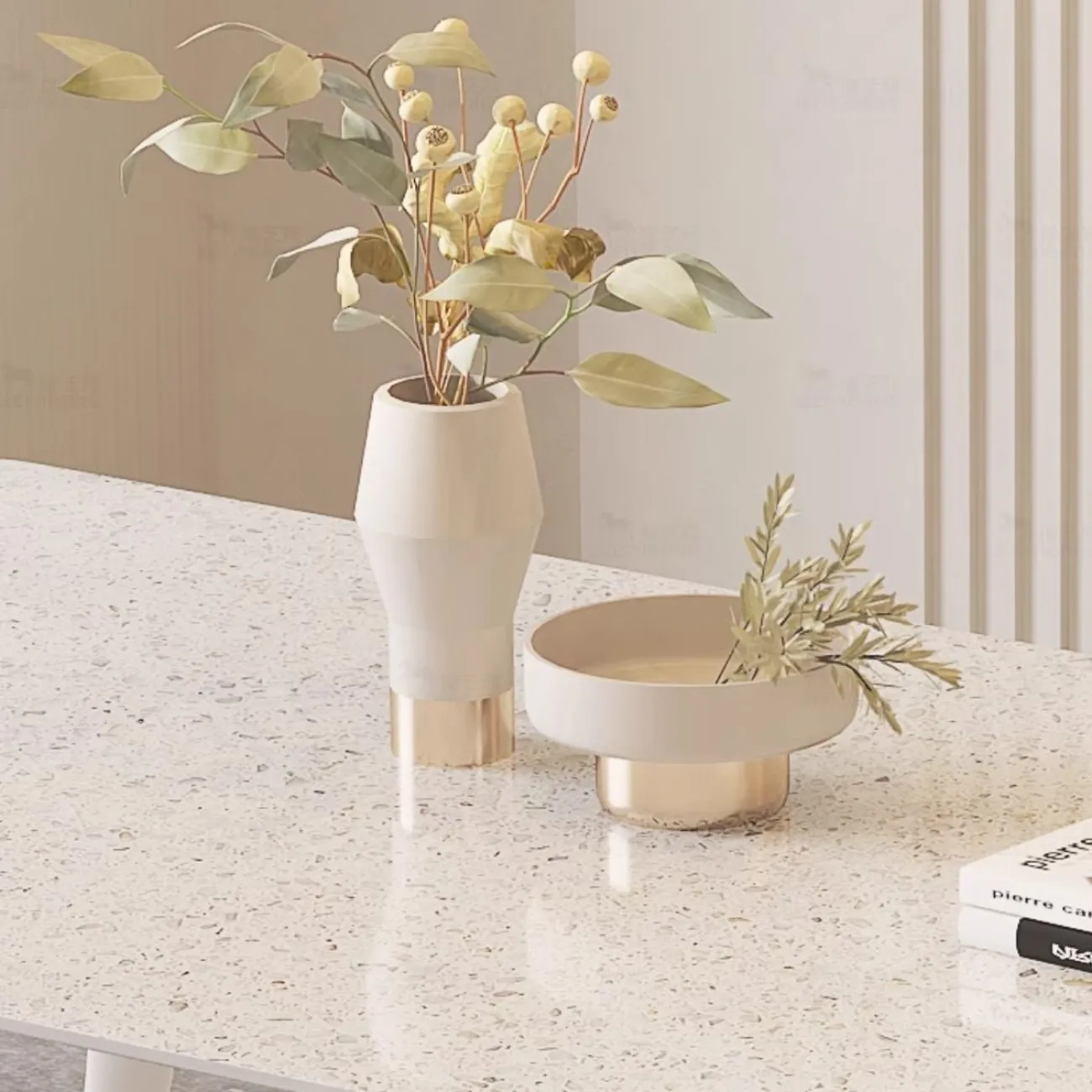 Обеденный стол прямоугольной формы из натурального камня BANG 36479-29 Обеденный стол прямоугольной формы из натурального камня BANG 36479-29